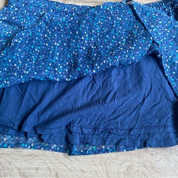 Vintage American Eagle skirt floral blue bell elastic waist XL - Picture 5 of 9